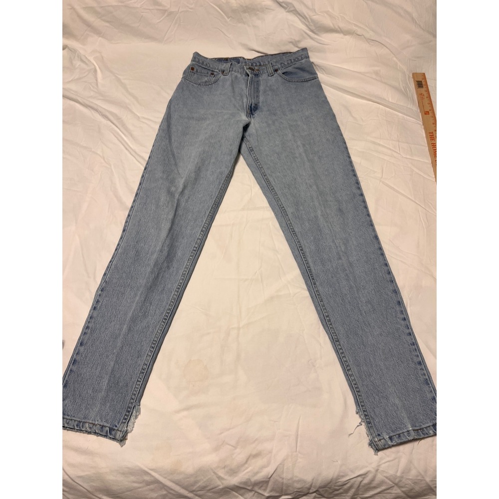 Vintage Levis 550 Relaxed Fit Tapered Leg Light Wash High Waisted Jeans Blue
